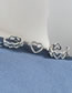 Fashion 2# Alloy Hollow Heart Ring Set