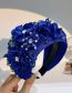 Fashion Black Fabric Diamond-encrusted Flower Wide-brimmed Headband