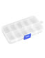 Fashion 10 Grids [detachable] Transparent Compartment Transparent Storage Box