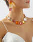 Fashion Colorful Necklace Resin Geometric Necklace