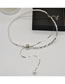 Fashion Silver Broken Silver Beaded Pearl Pull-out Tassel Necklace