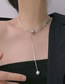 Fashion Silver Broken Silver Beaded Pearl Pull-out Tassel Necklace