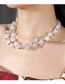 Fashion White Faux Pearl Geometric Necklace