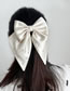 Fashion Beige Fabric Rhinestone Bow Hair Clip