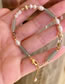 Fashion 5# Elastic Bracelet - Color Broken Silver Copper Geometric Beaded Bracelet