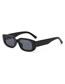 Fashion Bright Black Small Resin Square Sunglasses