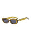 Fashion Bright Black Small Oval Frame Sunglasses