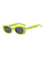 Fashion Army Green Small Oval Frame Sunglasses