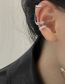 Fashion One Gold Zircon Rhombus Integrated Ear Clip Pure Copper Diamond Chain Ear Bone Clip Earrings (single)