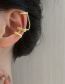 Fashion One White Gold Zircon Rhombus Integrated Ear Clip Pure Copper Diamond Chain Ear Bone Clip Earrings (single)