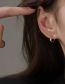 Fashion One White Gold M?bius Hoop Earring Pure Copper Twisted Twist Earrings (single)