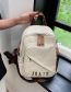 Fashion Off White Embossed Large Capacity Backpack