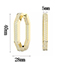 Fashion Rose Gold Earrings 1:1 Alloy Diamond Octagon Earrings(40mm*28mm*5mm)