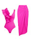 Fashion Swimsuit Polyester Asymmetric One-piece Swimsuit