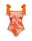 Fashion Swimsuit Polyester Print One-piece Swimsuit