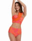 Fashion Set Polyester Printed Slant Shoulder Split Swimsuit Beach Dress Set