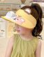 Fashion [usb + Three-speed Adjustment] Fan Cap - Beige Cat Plastic Cartoon Printed Children's Sunscreen Hat With Fan Empty Top (live)
