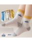 Fashion Summer Bear Boy [5 Pairs Of Soft And Thin Cotton] Cotton Printed Children's Middle Tube Socks