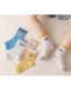 Fashion Simple Pure White [breathable Mesh 5 Pairs] Cotton Printed Children's Middle Tube Socks