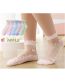 Fashion Crystal Wave [summer Ice Silk 5 Pairs] Df1017 Pure Cotton Mesh See-through Middle Tube Socks