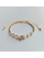 Fashion Set Geometric Pearl Gold Bead Crystal Beaded Pig Nose Bracelet Set