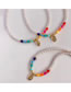 Fashion Gold Rainbow Clay Pearl And Beaded Shell Necklace