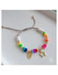 Fashion Set Metal Hollow Smiley Face Drip Oil Flowers Leaves Soft Pottery Pearl Beaded Love Bracelet Set