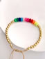 Fashion Gold Gold Plated Copper Beaded Bracelet