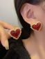 Fashion Gold Alloy Heart Stud Earrings