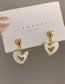 Fashion Gold Alloy Hollow Heart Earrings
