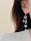 Fashion Ear Clip - Silver (no Pierced Ears) Clear Crystal Tassel Ear Clip Earrings