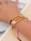 Fashion Yellow Gold Plated Copper Beaded Smile Bracelet