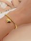 Fashion Gold Pure Copper Geometric Heart Bracelet
