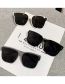 Fashion Bright Black Pc Square Large Frame Sunglasses