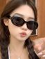 Fashion Solid White Gray Flakes Pc Oval Large Frame Sunglasses