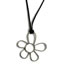 Fashion Black Chain Metal Flower Necklace