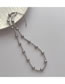 Fashion Gray Pearl Necklace Geometric Pearl Beaded Necklace