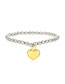 Fashion White Gold Heart Bracelet Pure Copper Glossy Heart Bracelet