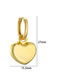 Fashion 1 Pair Of Golden Hearts Pure Copper Glossy Love Earrings