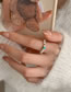 Fashion Silver Geometric Sliver Beaded Ring