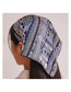 Fashion Blue Fabric Print Turban