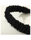 Fashion Black Tweed Wide Brim Headband