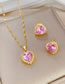 Fashion Necklace Titanium Steel Diamond Heart Necklace