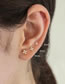 Fashion Gold Metal Diamond Flower Earring Set
