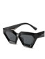 Fashion Bright Black Blue Film Triangle Cat Eye Sunglasses