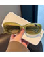 Fashion Solid White Blu-ray Film Pc Oval Sunglasses