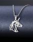 Fashion 17# Stainless Steel Boys And Girls Heart Necklace