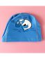 Fashion Royal Blue Pu Printed Kids Coated Swimming Cap