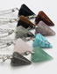 Fashion Gray Map Tapered Pendulum Necklace Hexagonal Pyramid Crystal Necklace