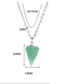 Fashion Gray Map Tapered Pendulum Necklace Hexagonal Pyramid Crystal Necklace